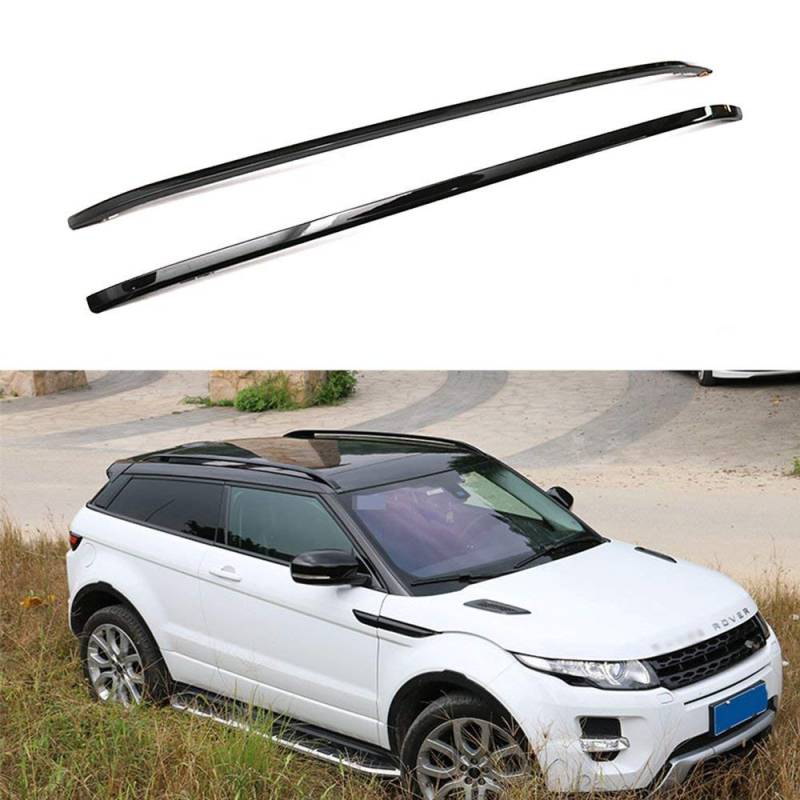 Schwarzer Dachträger passend für 2010–2019 Land Rover Range Rover Evoque, 2 Stück Gepäckträger aus Aluminiumlegierung, Dachträger von LAFENG