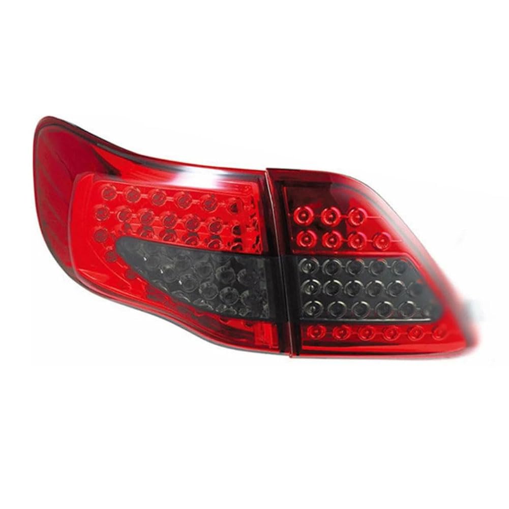 Auto Rückleuchten für Toyota Corolla 2008-2011, Linke Rechte Bremslicht Weatherproof Brake Rücklichter Gehäuse Hinten Rücklicht Externes Zubehör,A/Red Left von LAFENI