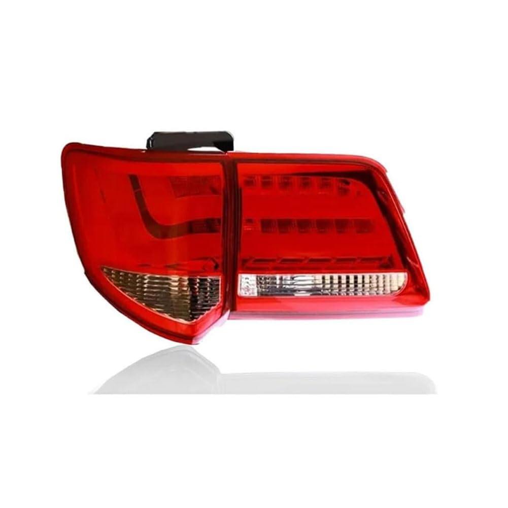 Auto Rückleuchten für Toyota Fortuner 2012-2015, Linke Rechte Bremslicht Weatherproof Brake Rücklichter Gehäuse Hinten Rücklicht Externes Zubehör,A/Red Left von LAFENI