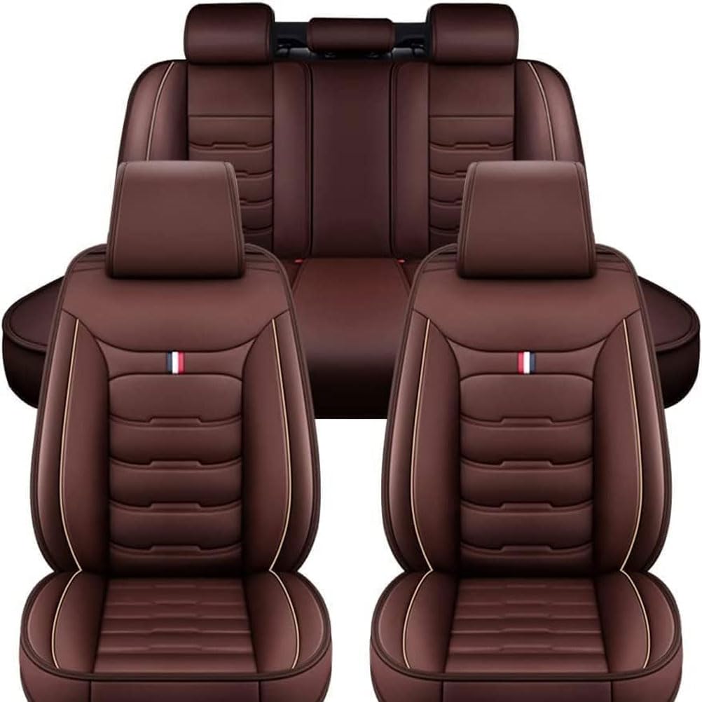 LAFENI Auto Sitzbezüge Sets für Golf VIII (Typ CD) 2021-2023, Schonbezüge Sitzbezug Autositzbezüge Autositzschoner Wasserdicht Atmungsaktive Zubehör,D/Coffee von LAFENI
