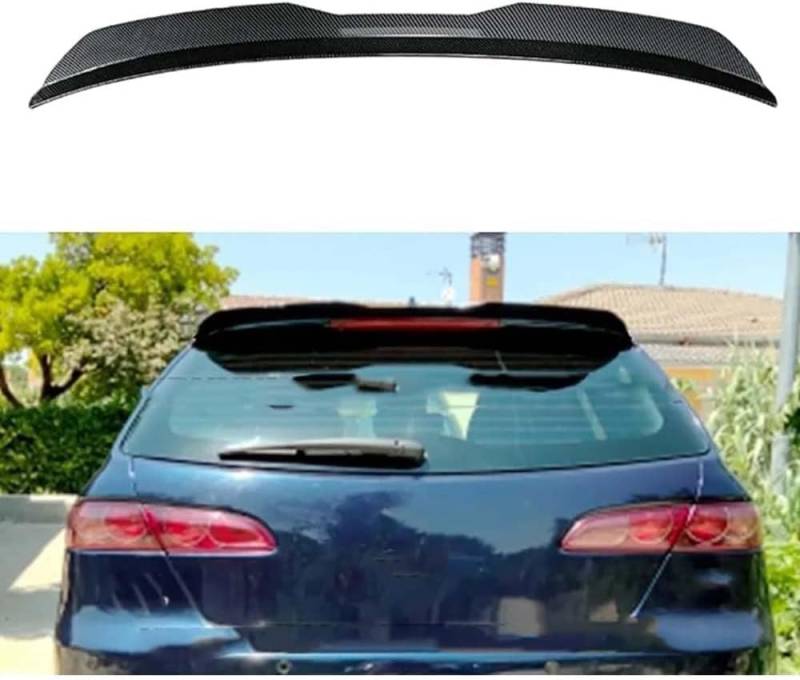 Auto-Heckflügel-Spoiler für Alfa Romeo 159 Sportwagon 2005 2006 2007 2008 2009 2010 2011, Kofferraumlippe Spoiler Dachspoiler Heckspoiler Flügellippe Auto Zubehör,- Carbon Fiber Pattern von LAGNY