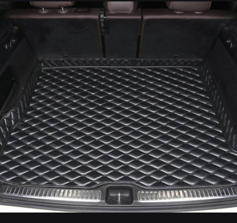 Auto Leder Kofferraummatten für Audi Q7 (4L) 5-seat 2005 2006 2007 2008 2009-2015, rutschfest Staubdicht Kratzfestem Kofferraumwanne Schutzmatte,A Full Black von LAGNY