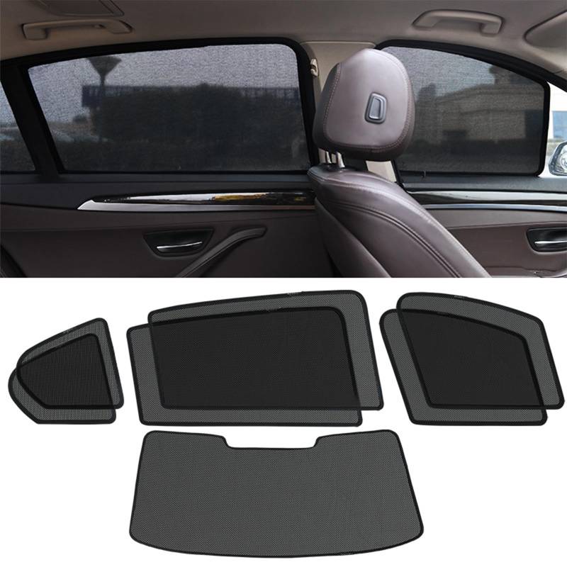 Auto-Sonnenschutz für Golf Ⅳ Hatchback 1997 1998 1999 2000 2001 2002 2003-2006, Maßgeschneidert Front Heck Und Seitenscheibe UV-Schutz Wärmeisoliert Schutz der Privatsphäre,7 Pieces von LAGNY