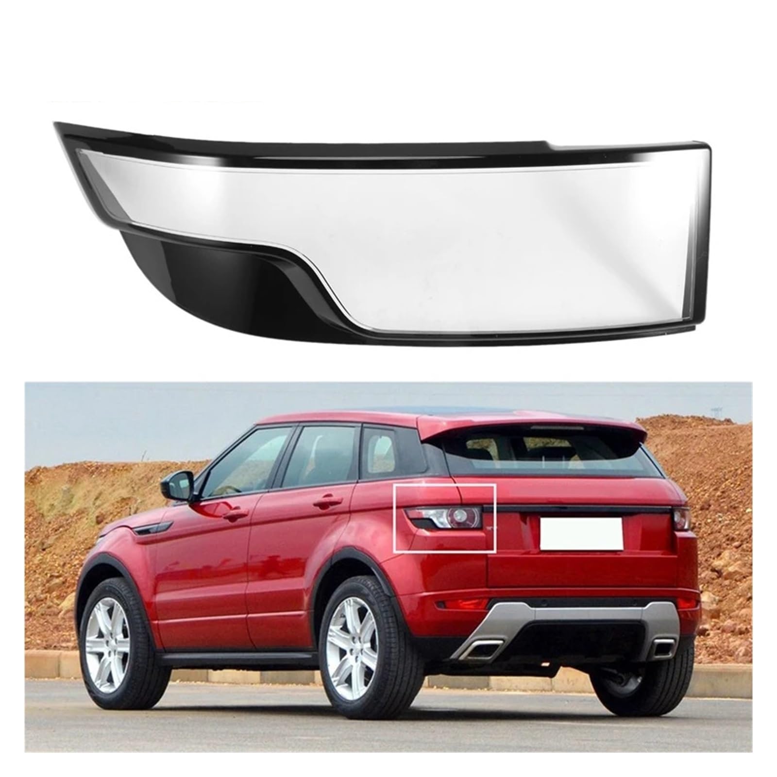 Auto-Rücklicht-Rücklicht-Abdeckung, Lampengehäuse, Lampenschirm-Gehäuse, kompatibel mit Land Rover Range Rover Evoque 2012–2015(Left) von LAINGJINGMEI