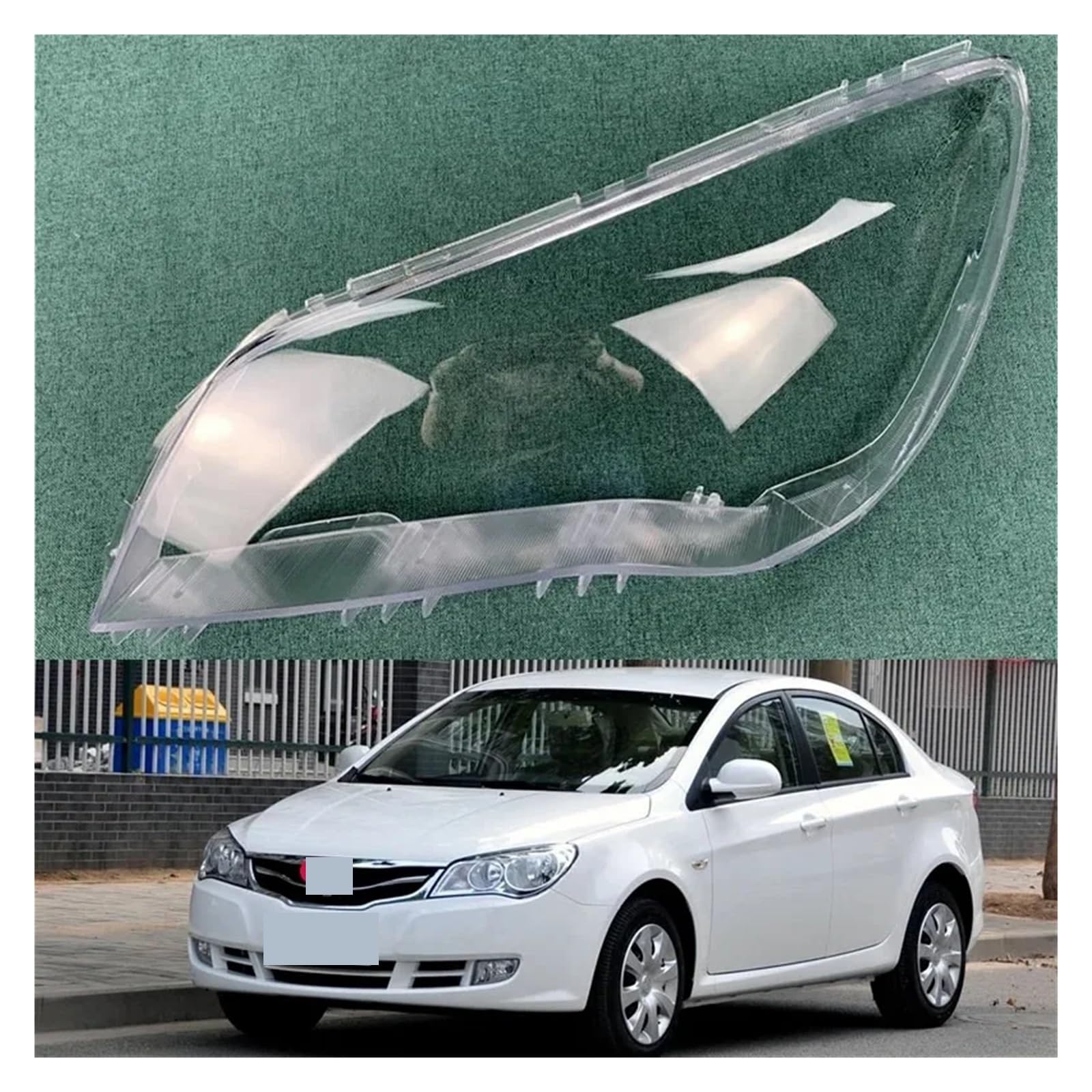 Kompatibel for SAIC Roewe 350 2010-2015 Auto Zubehör Scheinwerfer Abdeckung Schatten Scheinwerfer Shell Transparent Lampenschirm Fall Objektiv(Left and Right) von LAINGJINGMEI