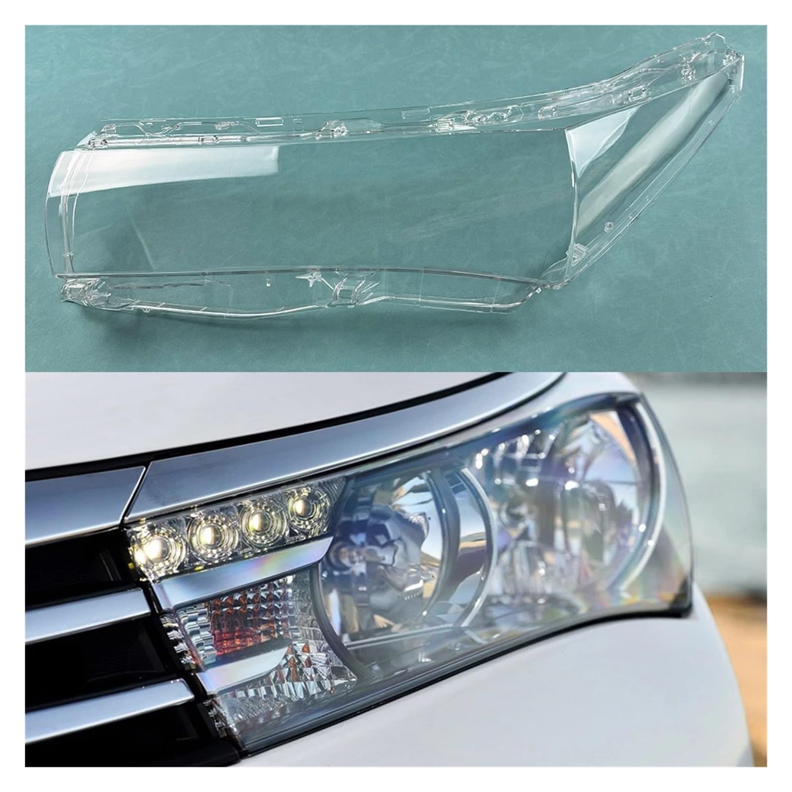 Kompatibel for Toyota Corolla (Übersee Version) 2014 2015 2016 2017 Auto Front Scheinwerfer Objektiv Abdeckung Auto Fall Scheinwerfer Glas Lampenschirm(Overseas Left) von LAINGJINGMEI