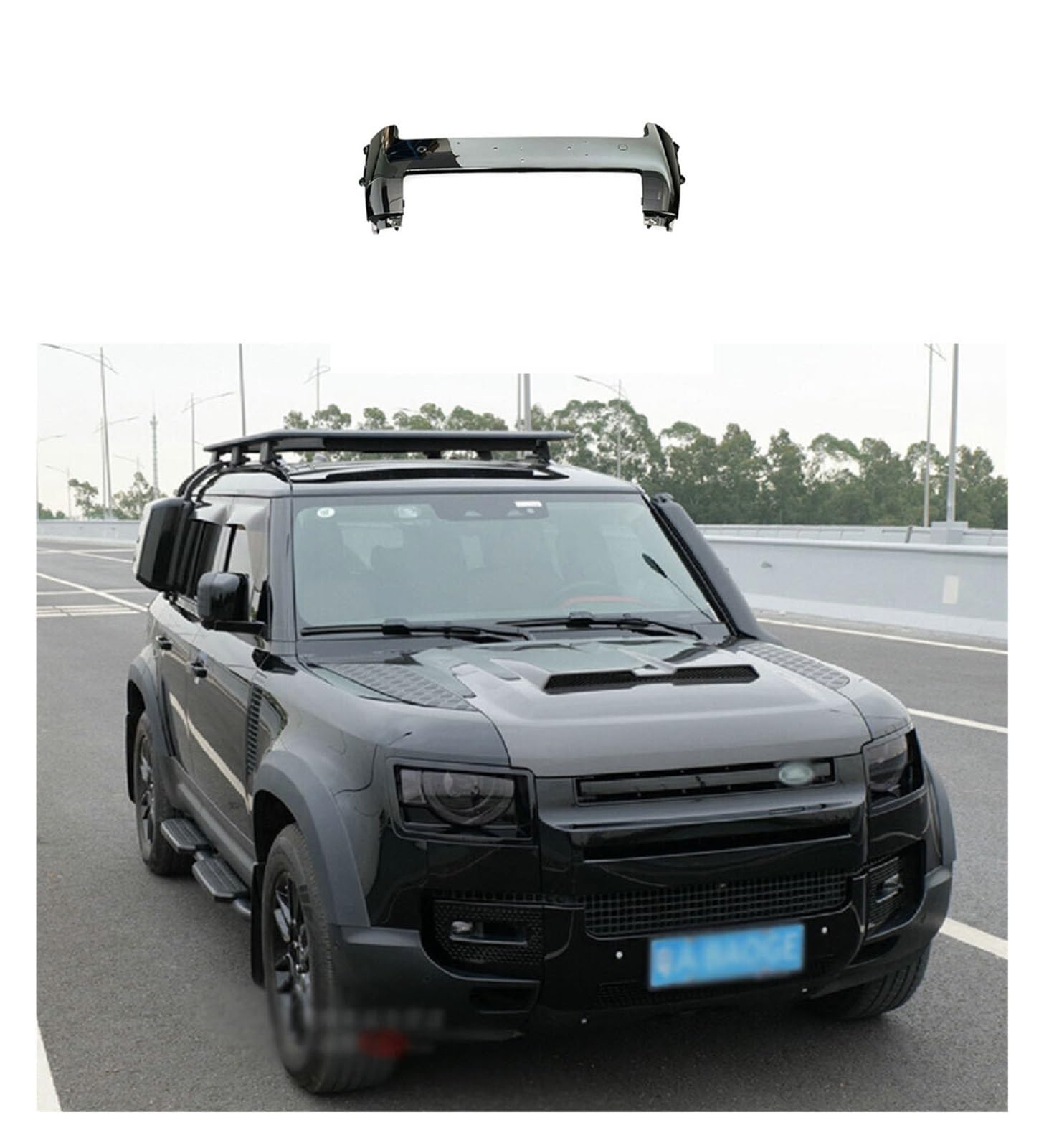 LAINGJINGMEI 1PC Front Stoßstange Bord Abdeckung Kompatibel for Land Rover Defender 110 90 2020-2023 L851 L663 von LAINGJINGMEI