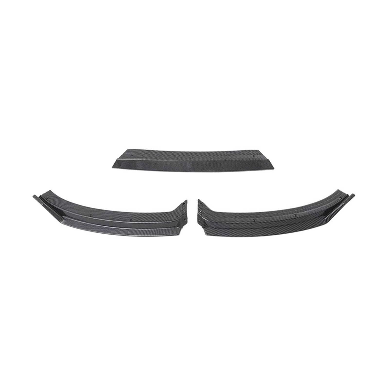 LAINGJINGMEI 3 PCS ABS Material Front Stoßstange Splitter Lip Kompatibel for VW Polo Fließheck Standard Auto 2010-2013(Carbon Color) von LAINGJINGMEI