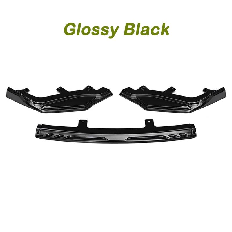 LAINGJINGMEI 3 STÜCKE Glänzend Schwarz Auto Front Stoßstange Splitter Lip Spoiler Body Kit Stoßstange Kompatibel for Lexus IS200t IS300 IS350 F-Sport 2017 2018 2019 2020 von LAINGJINGMEI