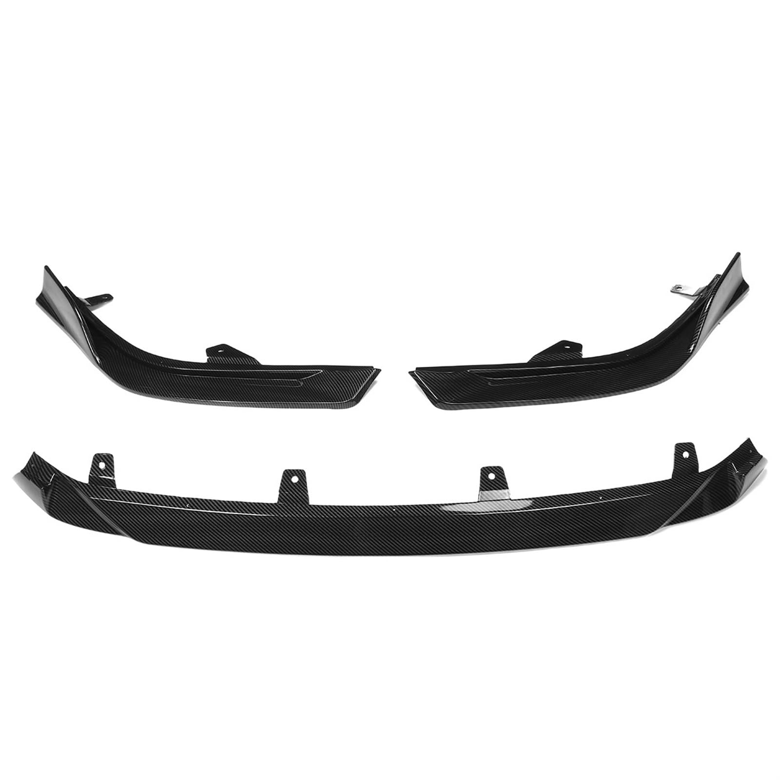 LAINGJINGMEI 3 stücke Auto Front Stoßstange Lip Splitter Körper Kit Spoiler Diffusor Kompatibel for Lexus es 350 300h 2018 2019 Trim Stoßstange for Lexus(Carbon Fiber Look) von LAINGJINGMEI