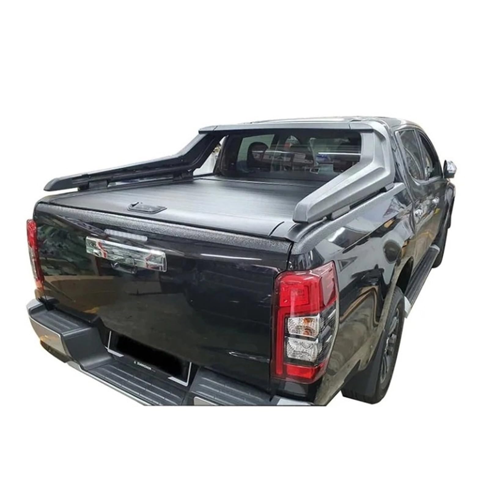 LAINGJINGMEI Aluminium Rolling Hard Truck Bed Cover Pickup Persenning Cover kompatibel mit Nissan Navara NP300 Double Cab von LAINGJINGMEI