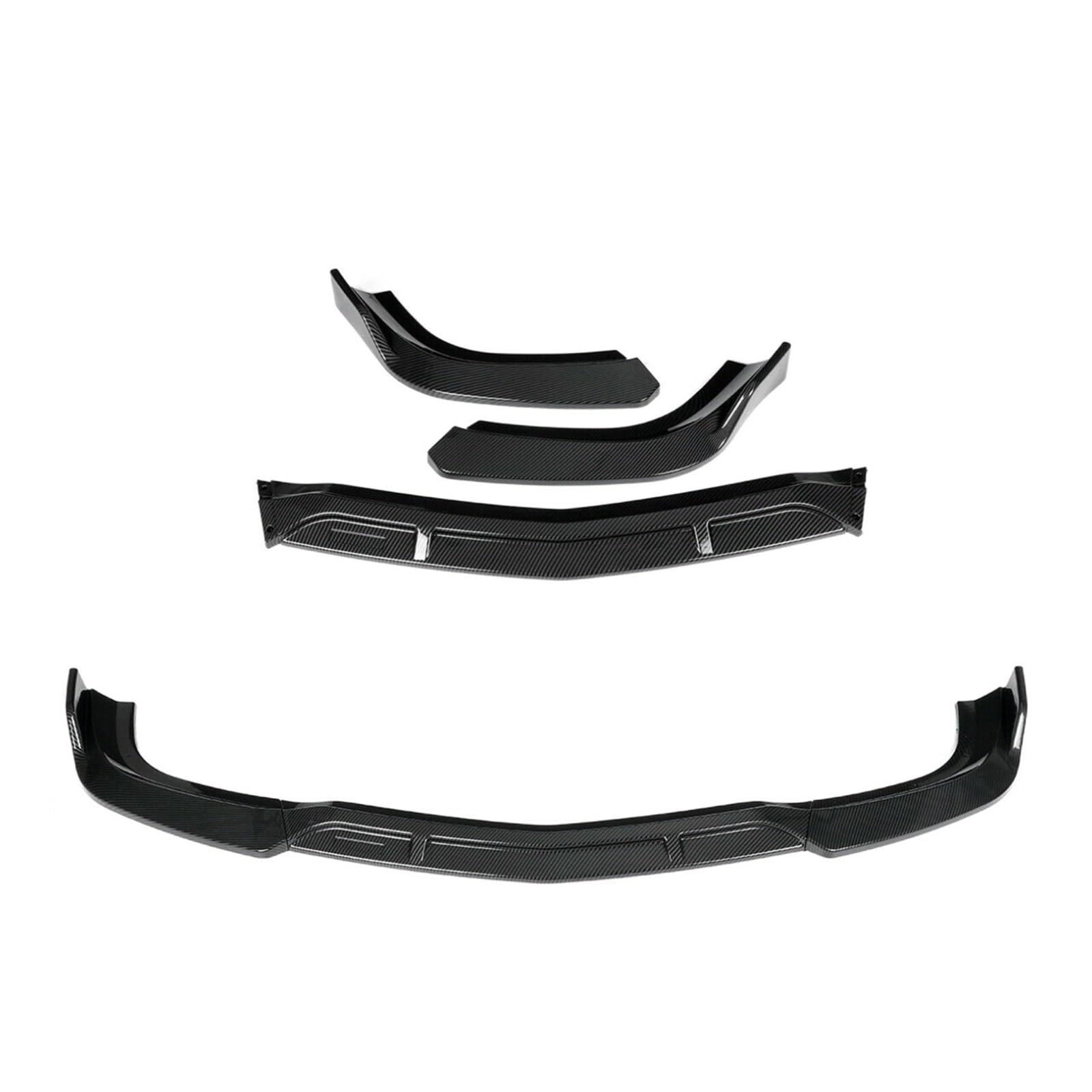 LAINGJINGMEI Auto Front Stoßstange Lip Splitter Spoiler Schutz Kompatibel for Mercedes Benz W204 C180 C200 C250 C300 C350 2012-2014(Carbon Fiber) von LAINGJINGMEI