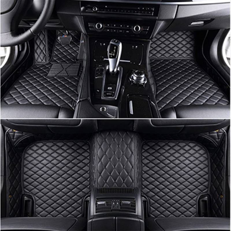 LAINGJINGMEI Auto-Fußmatten, kompatibel mit Range Rover Evoque Cabrio 2016–2018, Innendetails, Autozubehör, Teppich(All black) von LAINGJINGMEI