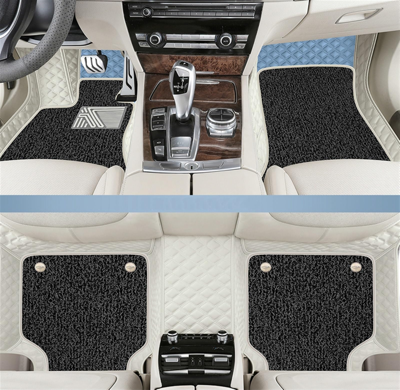 LAINGJINGMEI Auto-Fußmatten kompatibel for Kia Rio 3 2012–2017, Autozubehör, Tapete Automotivo(Colour 14) von LAINGJINGMEI