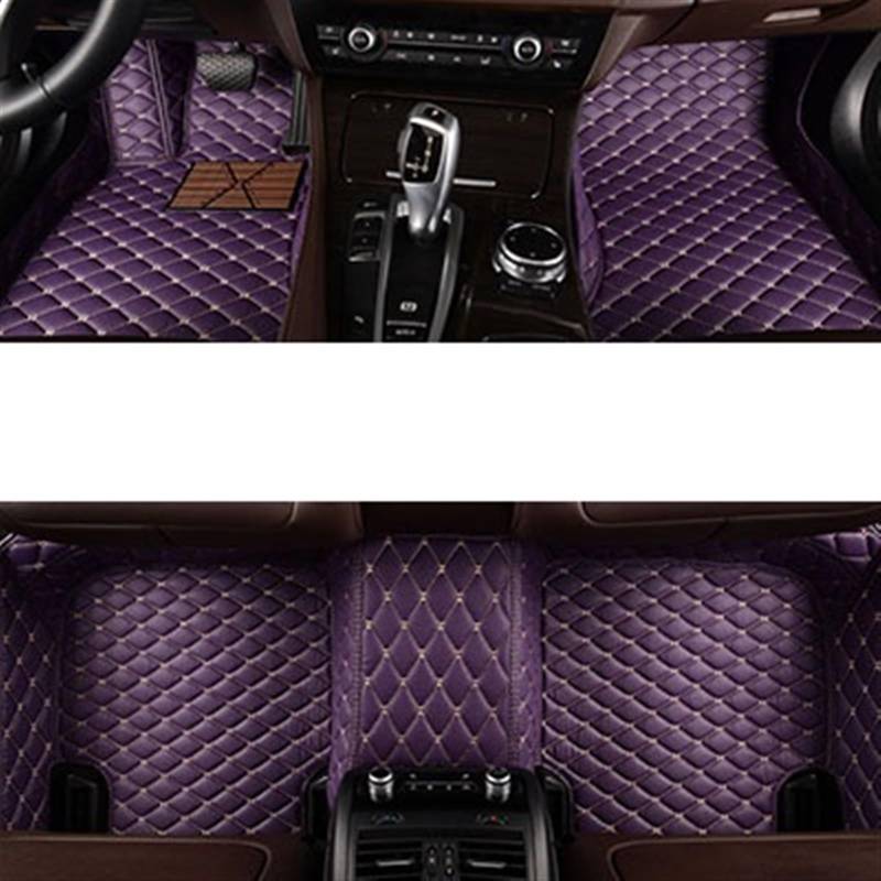 LAINGJINGMEI Auto-Fußmatten kompatibel for Mitsubishi alle Modelle Outlander Pajero Grandis ASX Pajero Sport Lancer Galant Lancer-ex(Purple) von LAINGJINGMEI