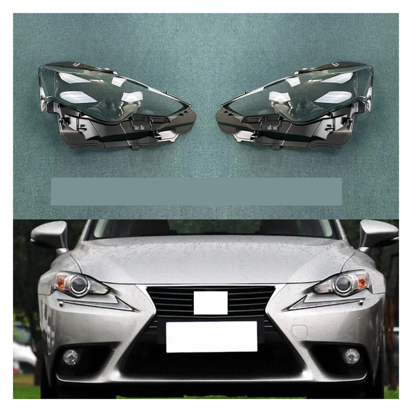 LAINGJINGMEI Auto-Scheinwerferschale, Lampenschirm, transparente Linsenabdeckung, Scheinwerferabdeckung, kompatibel mit Lexus IS250 IS300 2013 2014 2015(Left) von LAINGJINGMEI