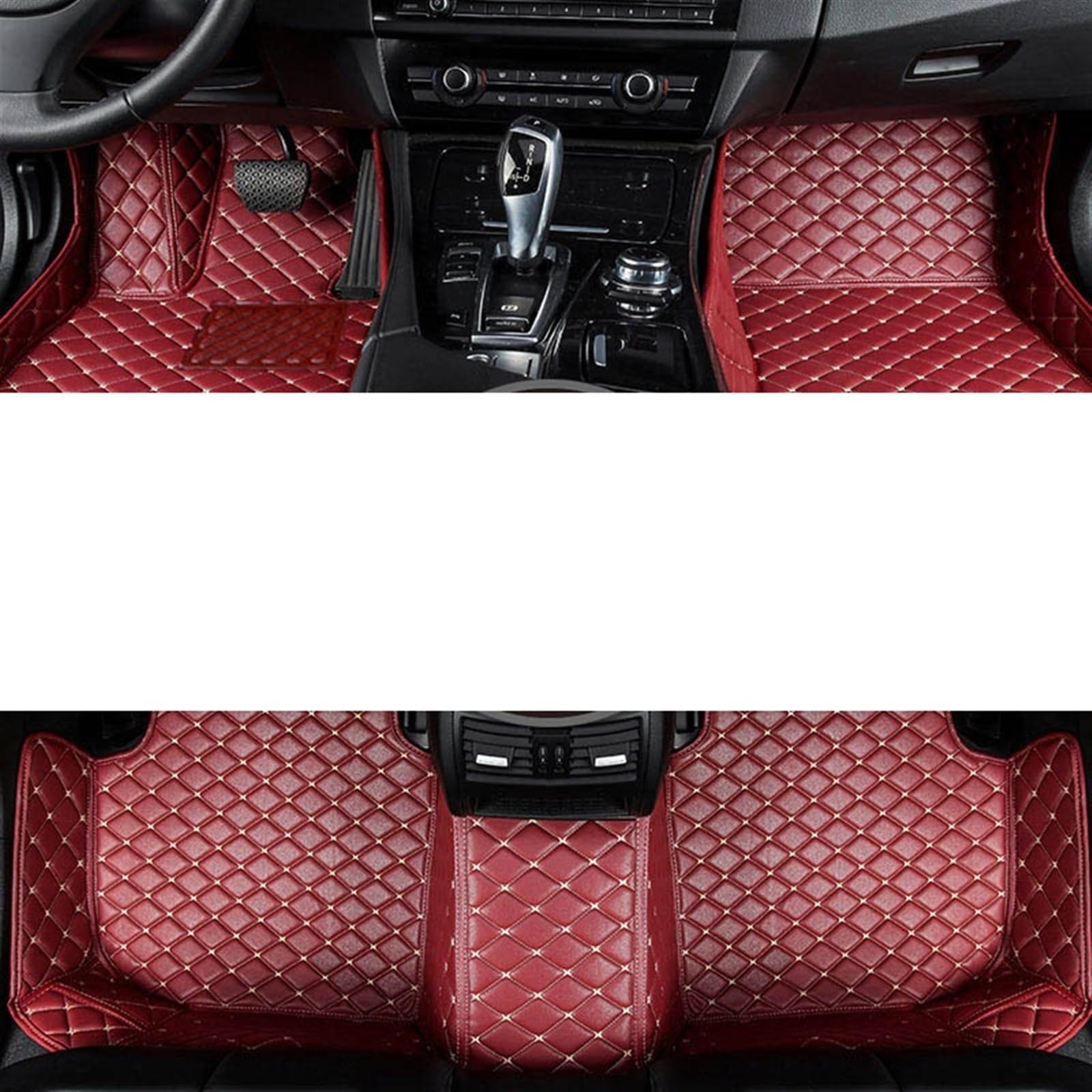 LAINGJINGMEI Benutzerdefinierte Auto-Fußmatten kompatibel for MG HS MG3 MG5 MG6 MG7 ZS GS GT Fuß Coche Zubehör Teppiche(Wine red) von LAINGJINGMEI