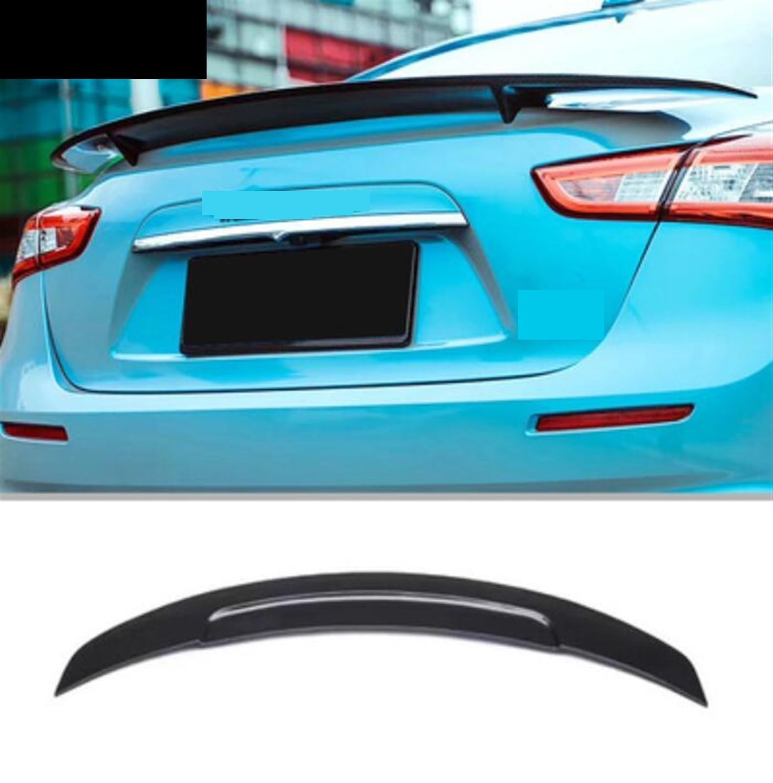 LAINGJINGMEI Carbon Fiber Front Stoßstange Lip Splitter Diffusor Lip Spoiler Abdeckung Kompatibel for Maserati Ghibli 2018 2019 2020 2021 2022(Spoiler) von LAINGJINGMEI