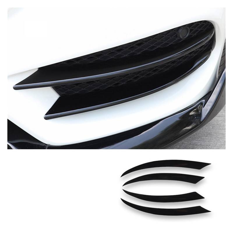 LAINGJINGMEI Carbon Fiber Nebelscheinwerferabdeckung Kompatibel for Mercedes Benz C Klasse W205 C180 C200 C250 C260 C300 2015-2018 Frontstoßstange Spoiler Zubehör(B Black) von LAINGJINGMEI