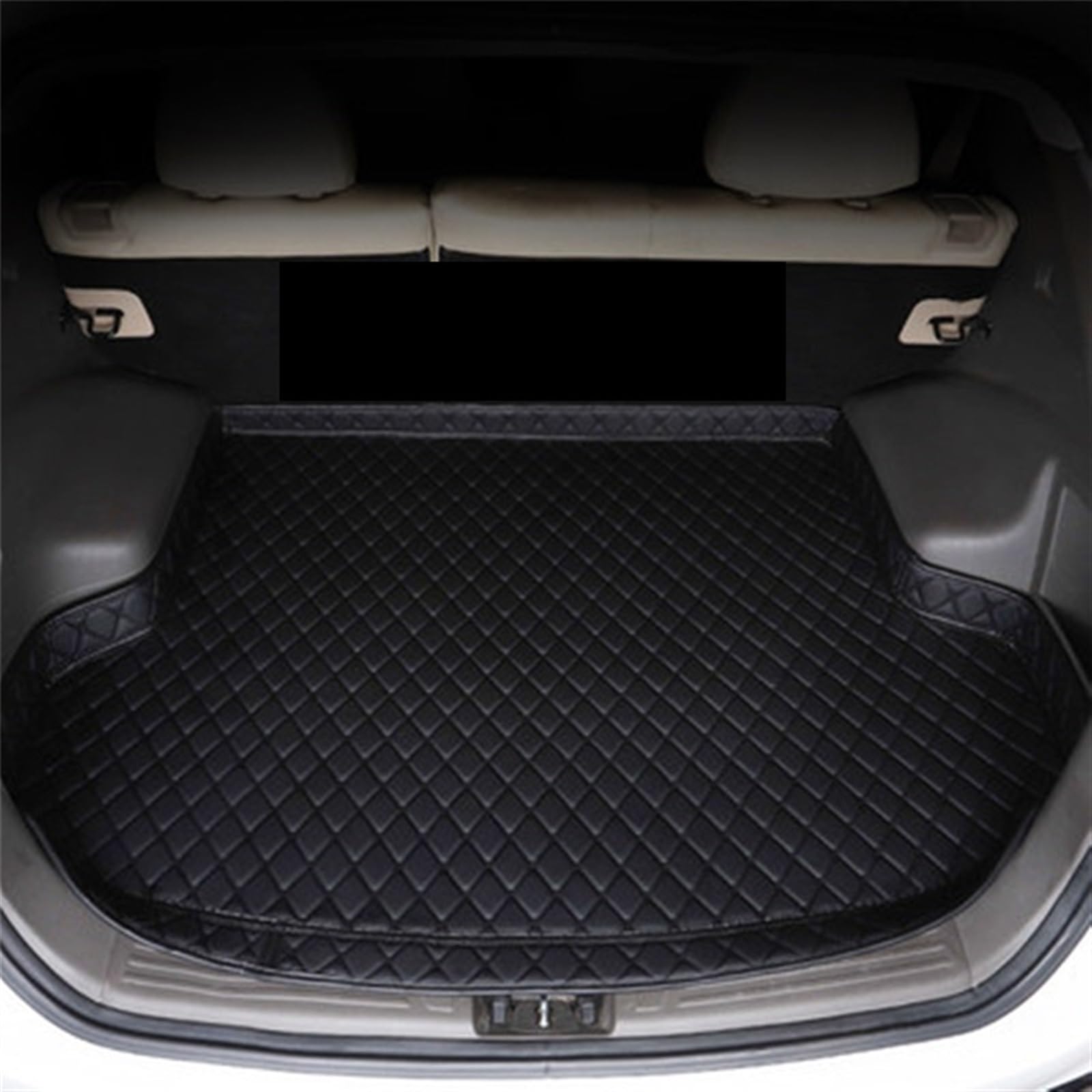 LAINGJINGMEI Kofferraum Matte ALLE Wetter AUTO Schwanz Boot Gepäck Pad Teppich Hohe Seite Cargo-Liner Kompatibel for Cadillac XT4 2018 2019-2024(All Black) von LAINGJINGMEI