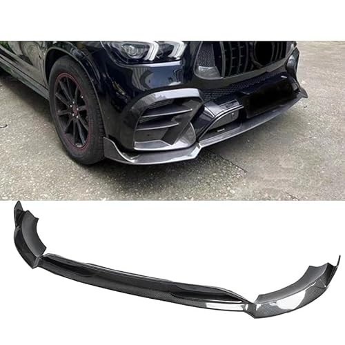 LAINGJINGMEI Kompatibel for Mercedes Benz 2020-2022 GLE 63 SUV Carbon Fiber Barbos Front Stoßstange Carbon Fiber Spoiler Separator Front Lip(True Carbon fiber-01) von LAINGJINGMEI