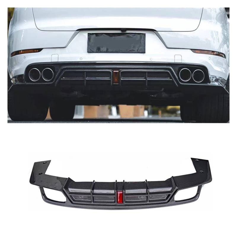 LAINGJINGMEI Kompatibel for Porsche Cayenne Coupe Plus 2016-2019 Carbon Front Lip Diffusor Körper Kit(True Carbon fiber-03) von LAINGJINGMEI