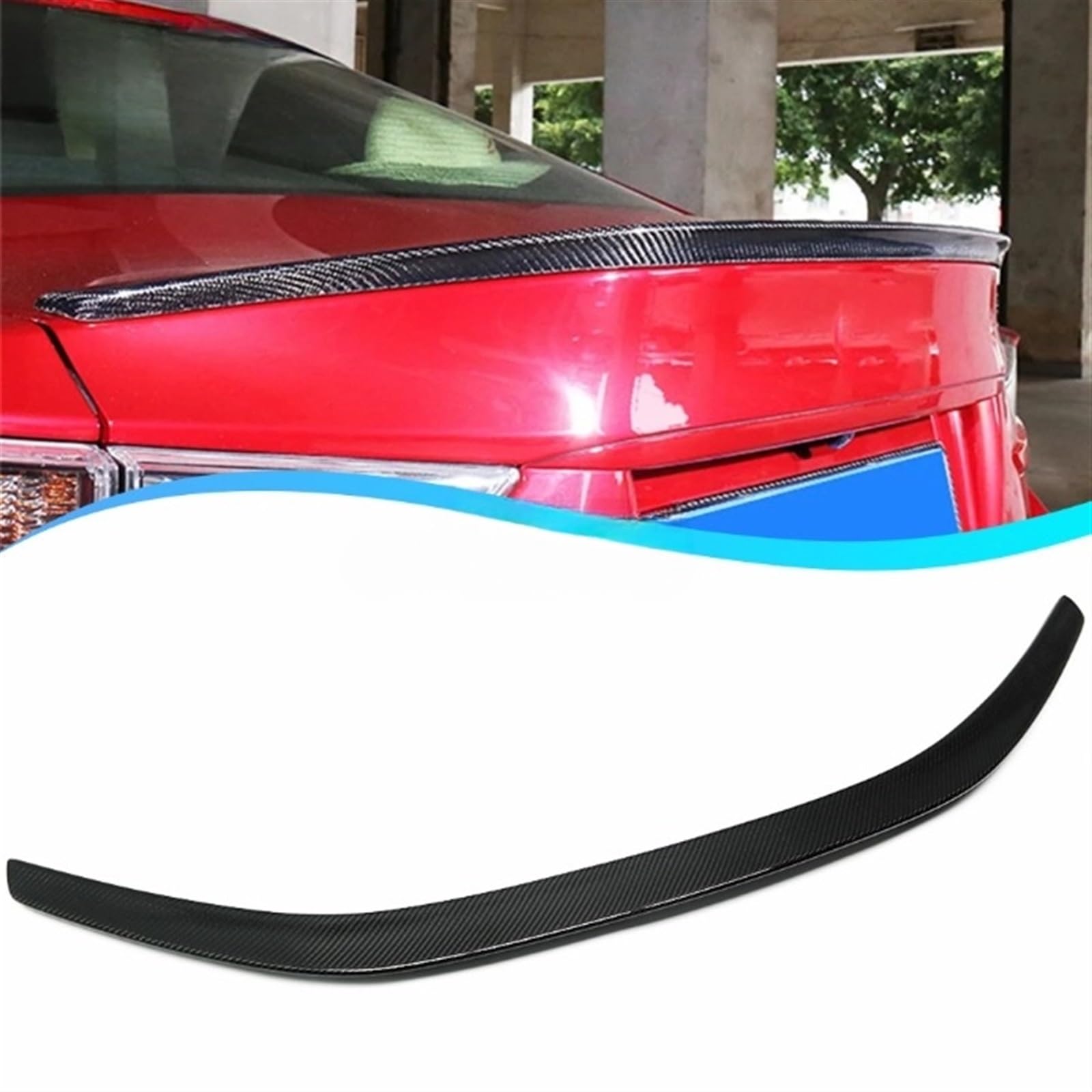 LAINGJINGMEI Kompatibel mit Lexus RC200t 300 350 RC F Sport 2015–2019, echte Kohlefaser, Heckspoilerlippe, wasserdichte Spoilerlippe(Rear Spoiler Panel) von LAINGJINGMEI