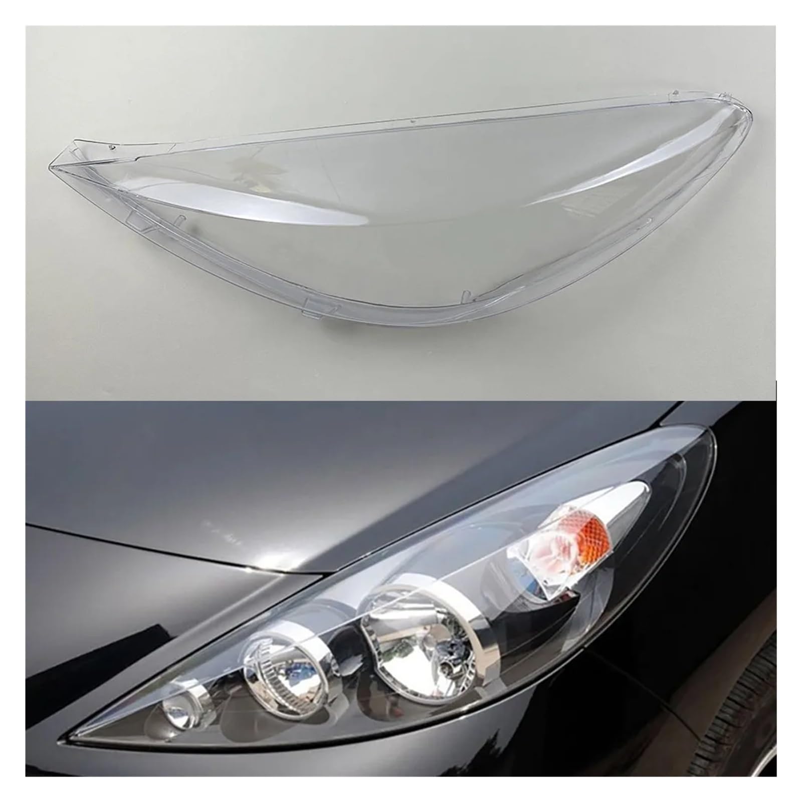 LAINGJINGMEI Kompatibel mit Peugeot 207 2009–2013, Autozubehör, transparenter Lampenschirm, Scheinwerferabdeckung, Lampenschirm, Scheinwerferschalenlinse(1PCS Left Side) von LAINGJINGMEI