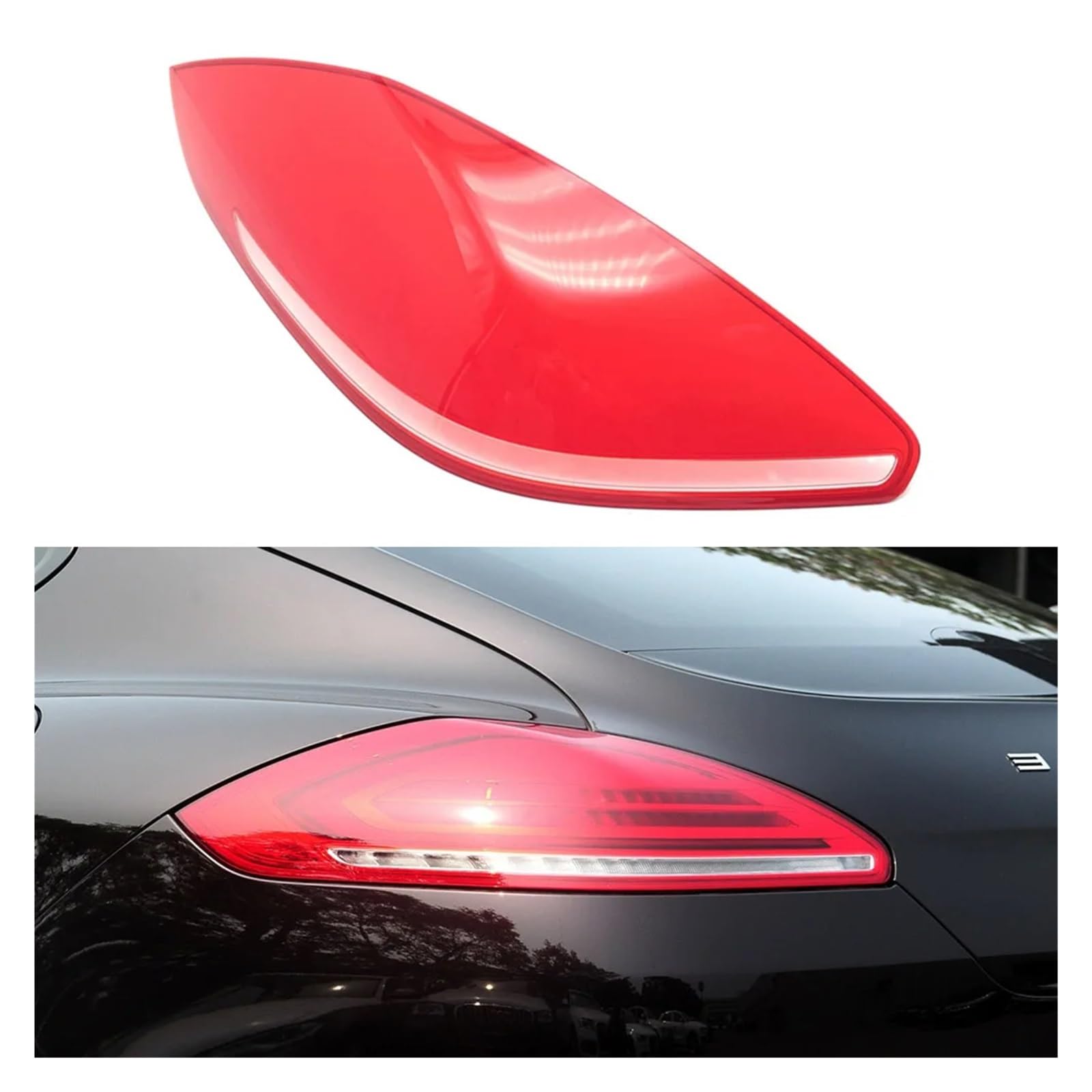 LAINGJINGMEI Kompatibel mit Porsche Panamera 2014 2015 2016 Auto-Rücklichtgehäuse, Bremslichtgehäuse, ersetzen Sie den Auto-Heckgehäuse-Abdeckungsmasken-Lampenschirm(Left) von LAINGJINGMEI