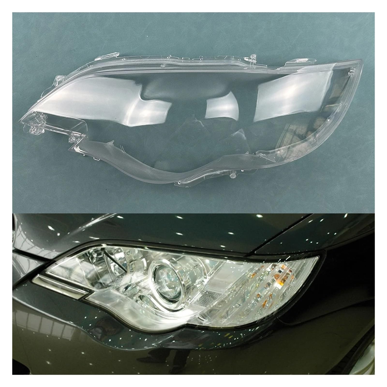 LAINGJINGMEI Kompatibel mit Subaru Legacy 2006–2009, Autozubehör, Scheinwerferabdeckung, transparenter Lampenschirm, Lampen, Scheinwerfergehäuse(1PCS Left Side) von LAINGJINGMEI