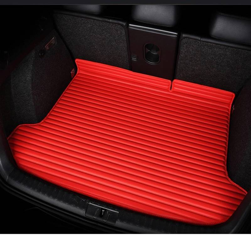 LAINGJINGMEI Kunstleder Custom Kofferraummatte kompatibel for Audi S1 ​​4 Türen 2014-2018 S3 2015-2017 S4 2018-2022 S5 2009-2016 SQ5 Autozubehör(Red,S5 4 Doors 2009-2016) von LAINGJINGMEI