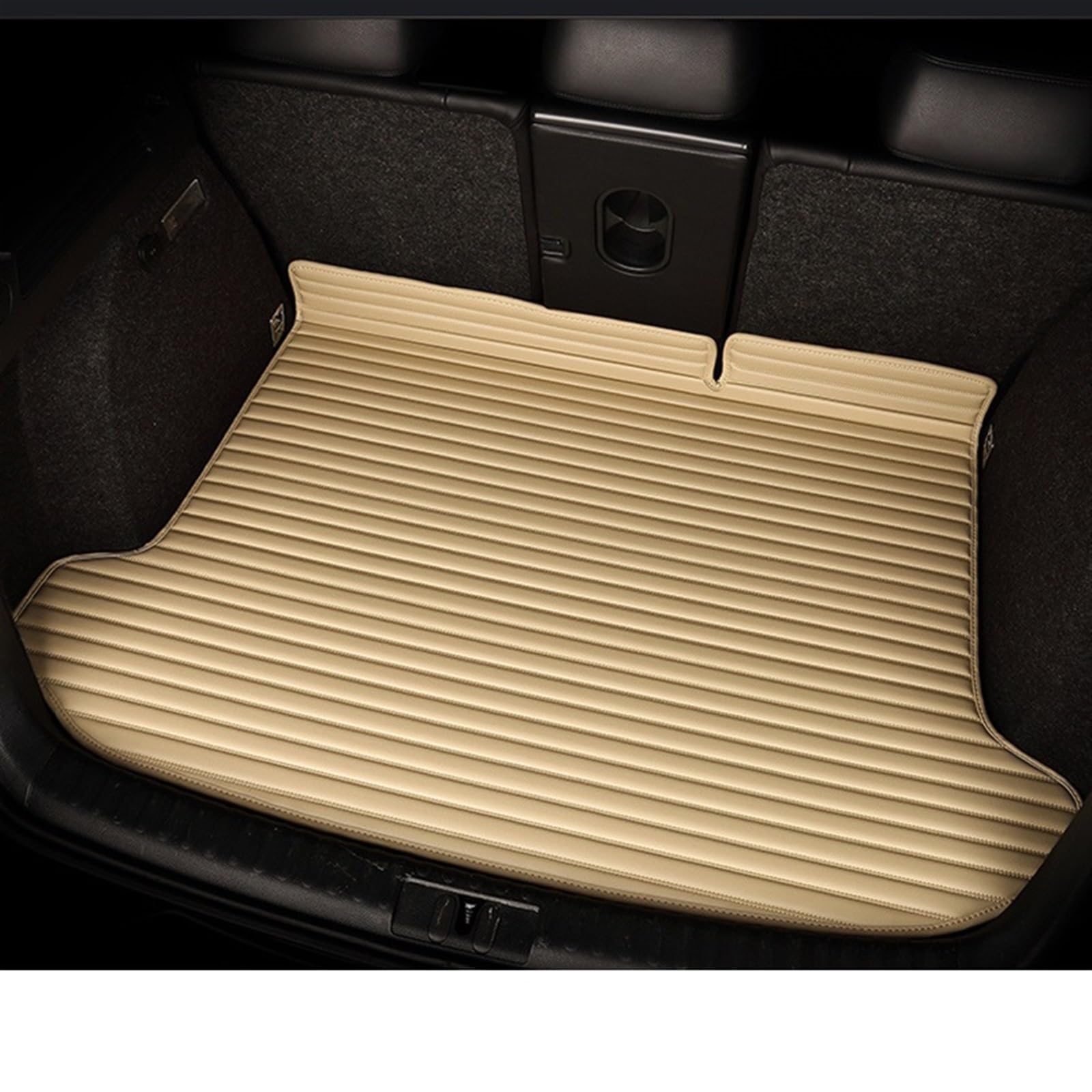 LAINGJINGMEI Kunstleder Custom Kofferraummatte kompatibel for Cadillac ATS CTS SRX 2010–2016 Innendetails Autozubehör(Beige,ATS 2013-2015) von LAINGJINGMEI