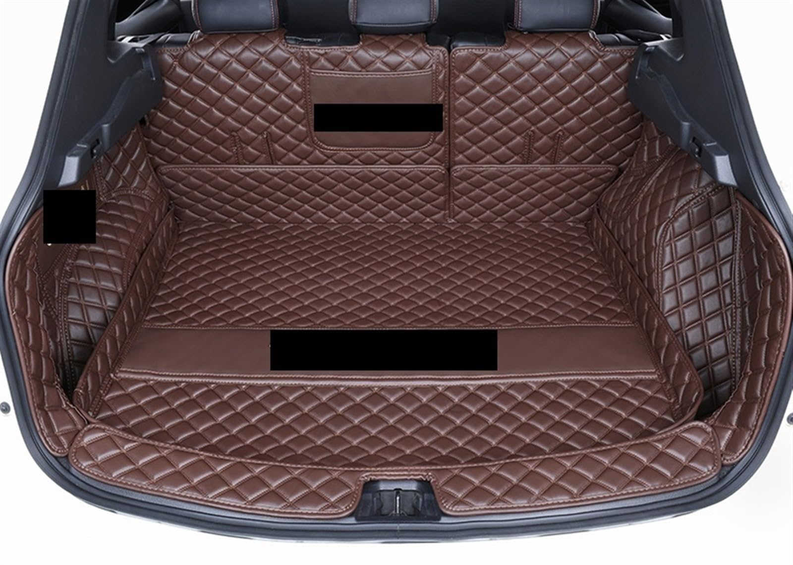 LAINGJINGMEI Leder-Kofferraummatten, kompatibel for Nissan Qashqai J10 2007 2008 2009 2010 2011, Anti-Schmutz-Schutz, Tablett, Cargo-Liner, Zubehör, Styling(6 pcs) von LAINGJINGMEI