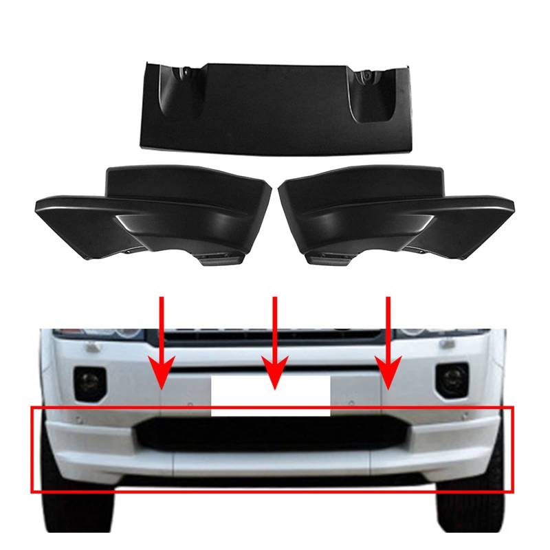 LAINGJINGMEI Mattschwarzer ABS-Auto-Frontstoßstangenspoiler-Abdeckungsschutz Kompatibel for Land Rover Freelander 2 L359 2006 2007 2008 2009 2010 2011 2012 LR042928 von LAINGJINGMEI