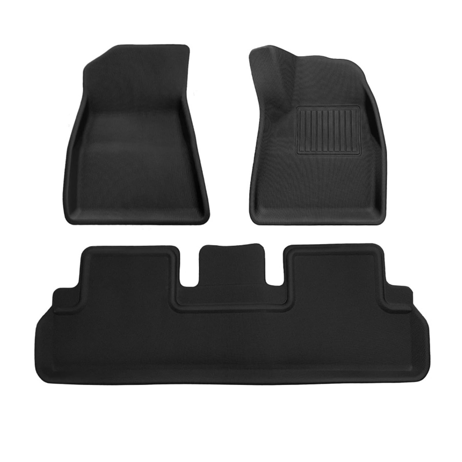 LAINGJINGMEI RHD LHD Auto-3D-Fußmatten, kompatibel for Tesla Model Y Modell 3 2023–2021, Kofferraummatten, wasserdicht, Allwetter, langlebig, XPE-Bodenmatten(M3 RHD Floor Mats) von LAINGJINGMEI