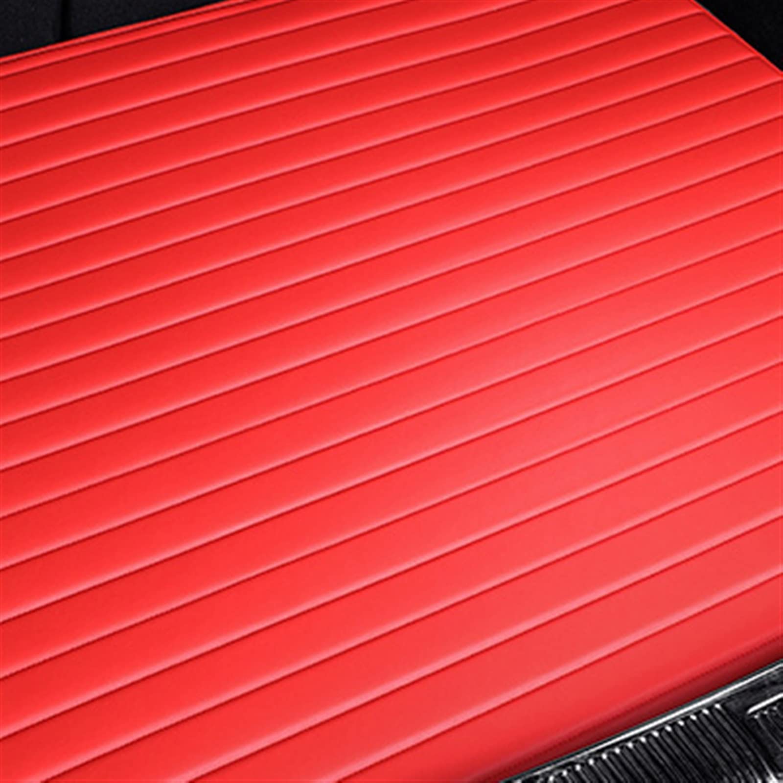 LAINGJINGMEI Streifen Custom Style Kofferraummatten kompatibel for MINI R56 2 Türen 2014–2022 MINI F55 4 Türen 2014–2022 Autozubehör Innendetails(RED,F56 2Doors 2014-2022) von LAINGJINGMEI