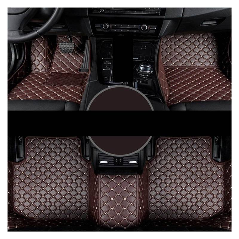 LAINGJINGMEI TITIPLER Custom Car Fußmatten kompatibel for Audi Q5 FYB FYG 8RB Fuß Coche Zubehör Auto Teppiche(Coffee) von LAINGJINGMEI