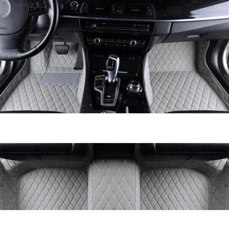 LAINGJINGMEI Teppiche kompatibel for Toyota Land Cruiser 2020 2019 2018 2017 Auto-Fußmatten Styling individuelle Innenausstattung Leder wasserdichte Teppiche(LHD GREY) von LAINGJINGMEI