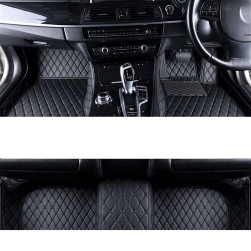 LAINGJINGMEI Teppiche kompatibel for Toyota Land Cruiser 2020 2019 2018 2017 Auto-Fußmatten Styling individuelle Innenausstattung Leder wasserdichte Teppiche(RHD BLACK) von LAINGJINGMEI