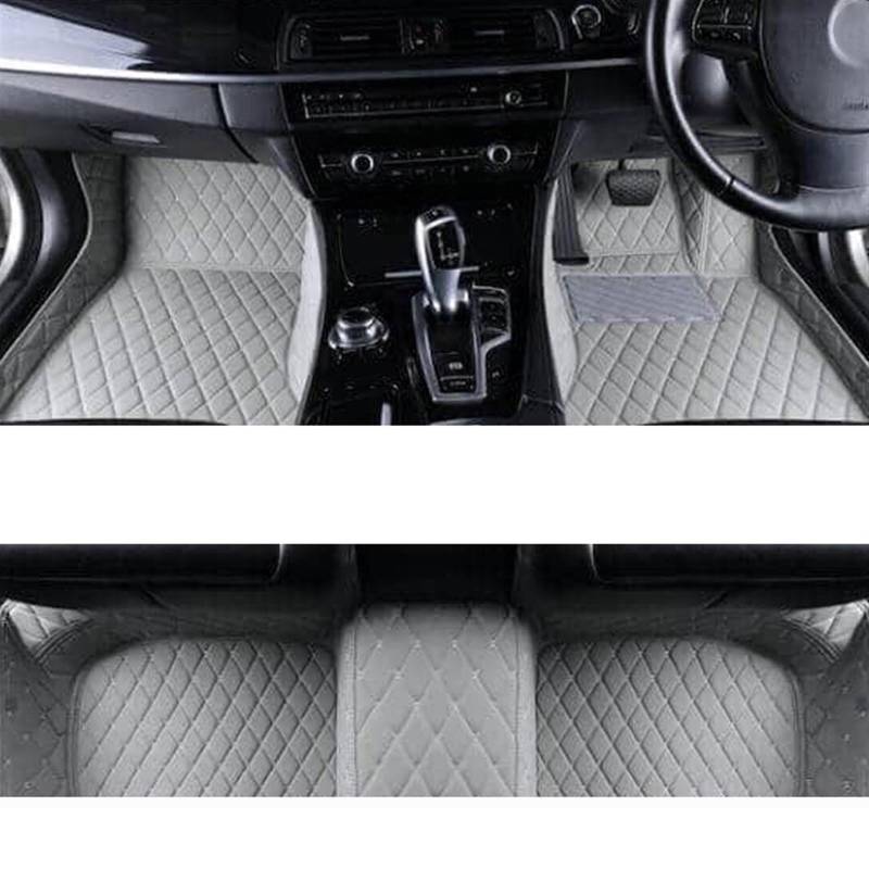 LAINGJINGMEI Teppiche kompatibel for Toyota Land Cruiser 2020 2019 2018 2017 Auto-Fußmatten Styling individuelle Innenausstattung Leder wasserdichte Teppiche(RHD GREY) von LAINGJINGMEI