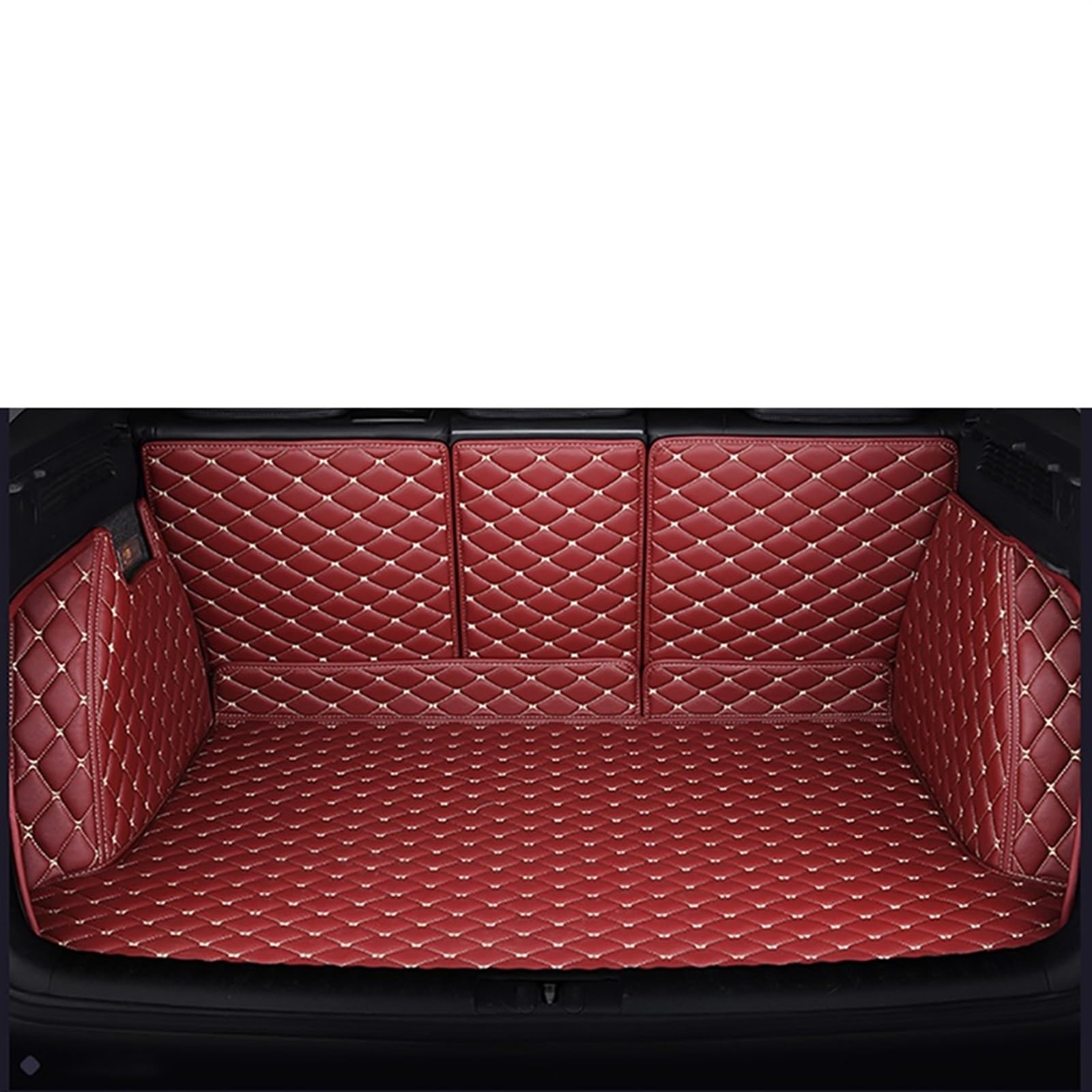 LAINGJINGMEI Vollständige Abdeckung, maßgeschneiderte Kofferraummatte, kompatibel for Suzuki alle Modelle Vitara Jimny Swift SX4 2007 2010 2011 Autozubehör(Red wine) von LAINGJINGMEI