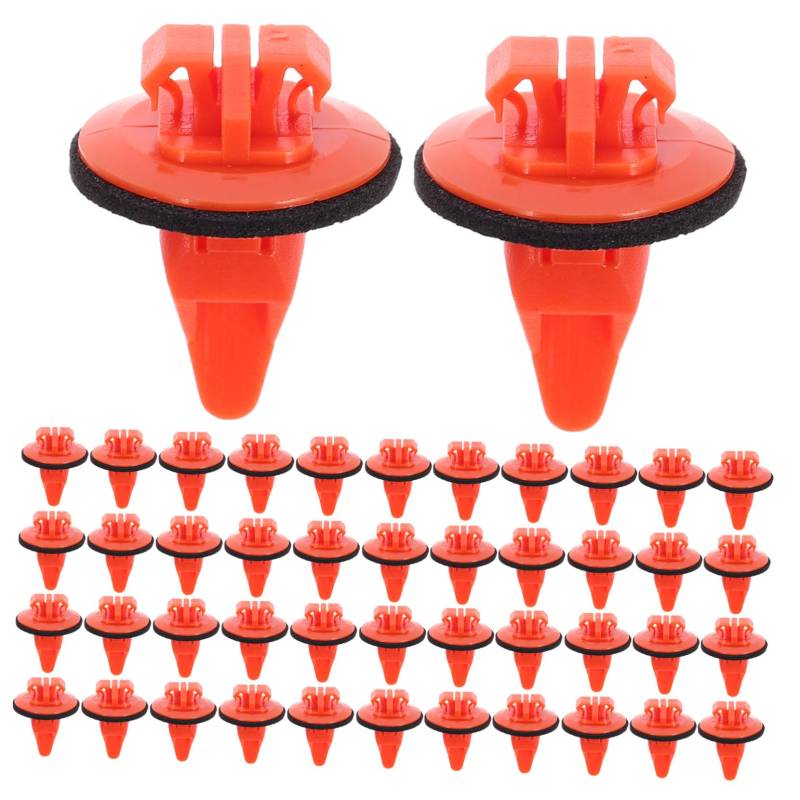 LALADEFIEE 100St Glockenmund-Modellclip fixed clip plastik ordner enteiset auto autozubehör accessoires aufschraubschloss schnappverschluss Liner-Clips Clips und Befestigungselemente Orange von LALADEFIEE