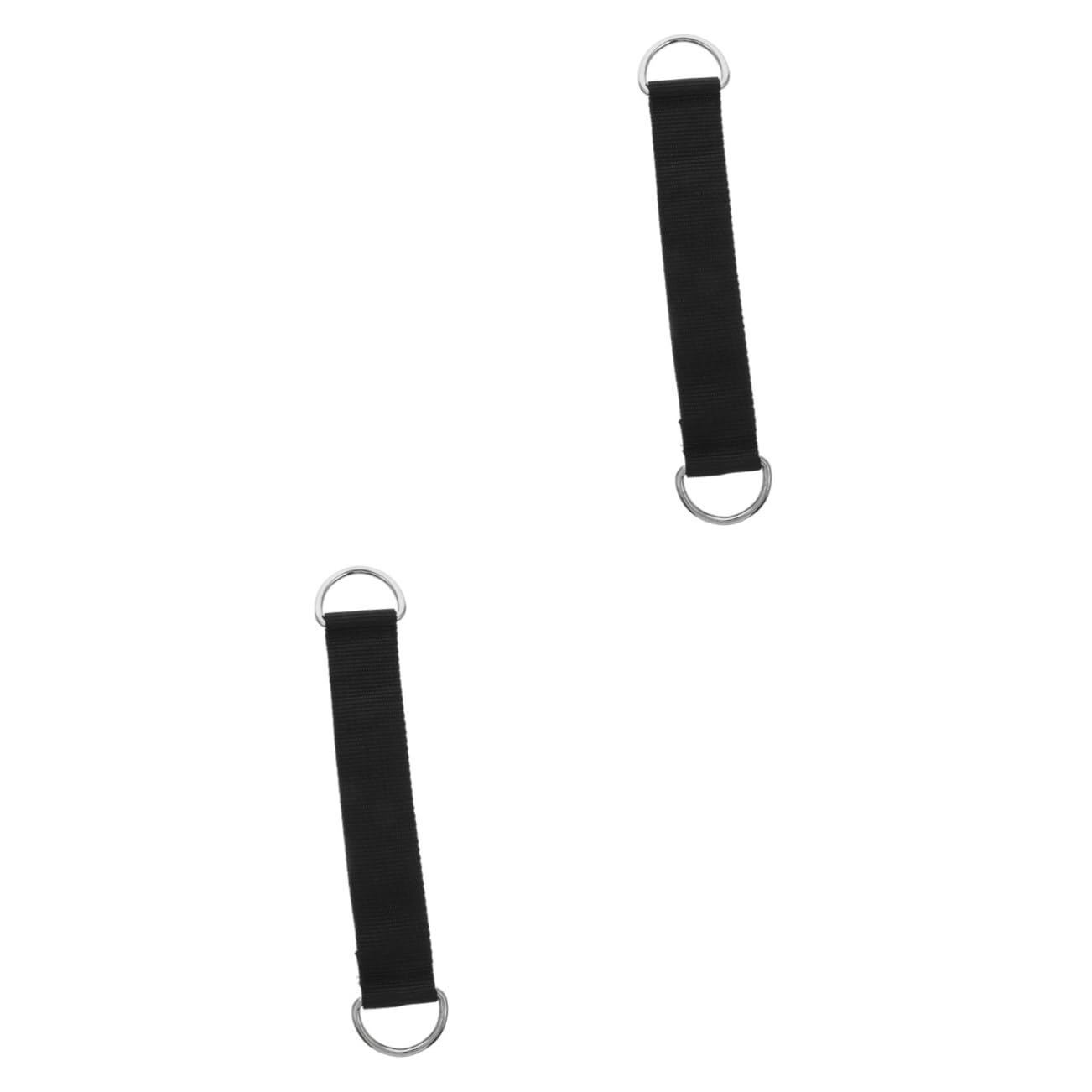 LALADEFIEE 2 Stk Riemenscheiben Schaukelzubehör Trizeps hängendes Klebeband schwarze Hosenträger Seilzug pullup bar pull-up bars fitnesgeraete gym Fitnessbedarf Schaukelriemen Polyester Black von LALADEFIEE