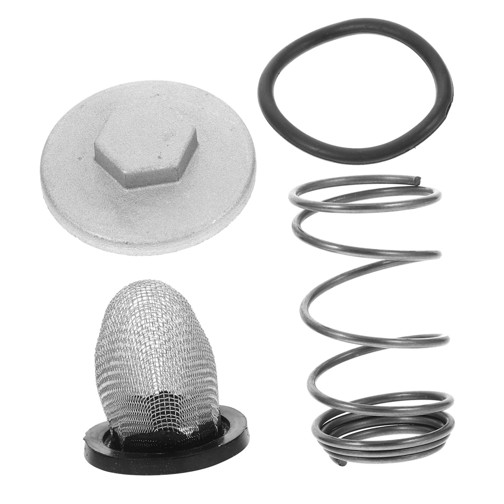 LALADEFIEE Ölfilter Roller Scooter Zubehör motorroller zubehör Roller Ersatzteile Filter für Scooter Motorroller Filter motorradzubehör benzinfilter Gasfilter Gaskraftstofffilter Eisen Silver von LALADEFIEE