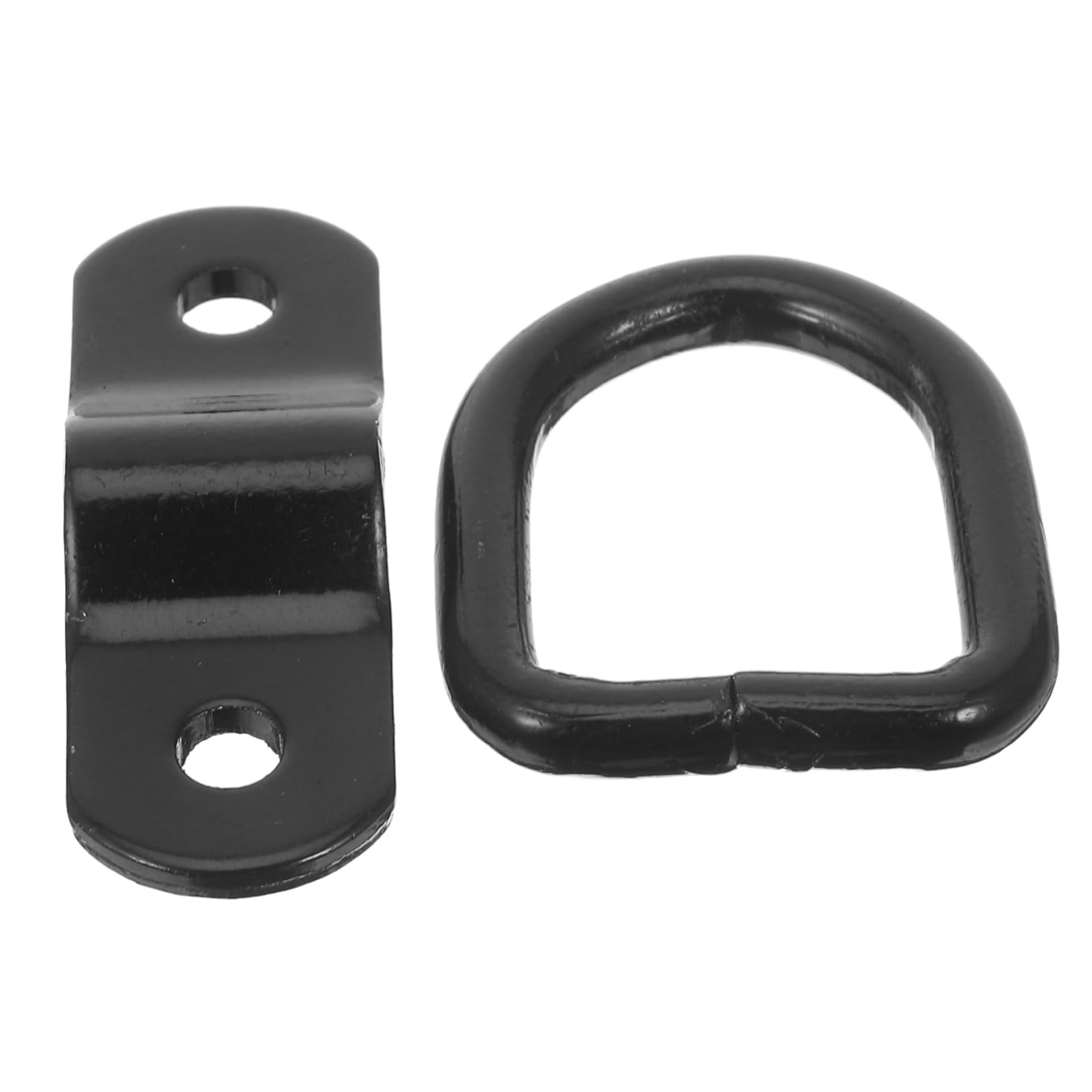 LALADEFIEE Pickup-Truck-Halter D-Ringe für Anhänger D-Ring-Zurrgurt festmachen Schienenbefestigungsring LKW Haken Pickup Truck Zubehör kleiner D-Ring Metall-D-Ring-Zurranker Stahl Black von LALADEFIEE