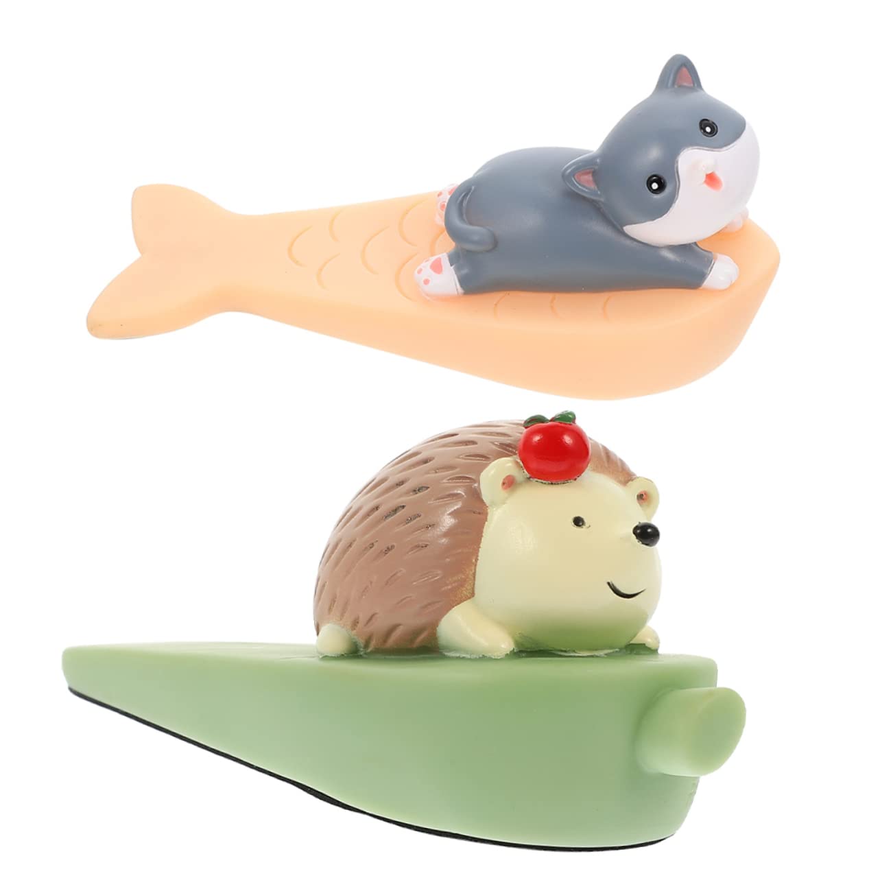 2St Cartoon-Türstopper Türstopper für Katzen tierischer Türstopper süßer Türstopper Kindertürschutz Türstau door wedge türstopper wand Türstopp-Alarm Türstopper-Alarm PVC-Emaille LALAFINA von LALAFINA