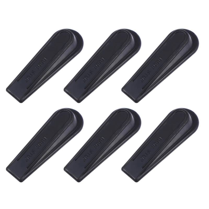 LALAFINA 6St Tür Stecker bodentürstopper door stops tür riegel riegelschloss torverriegelung Schranktürstopper Türschild Bodenknopf Möbelzubehör Türstopper für den Haushalt Plastik Black von LALAFINA