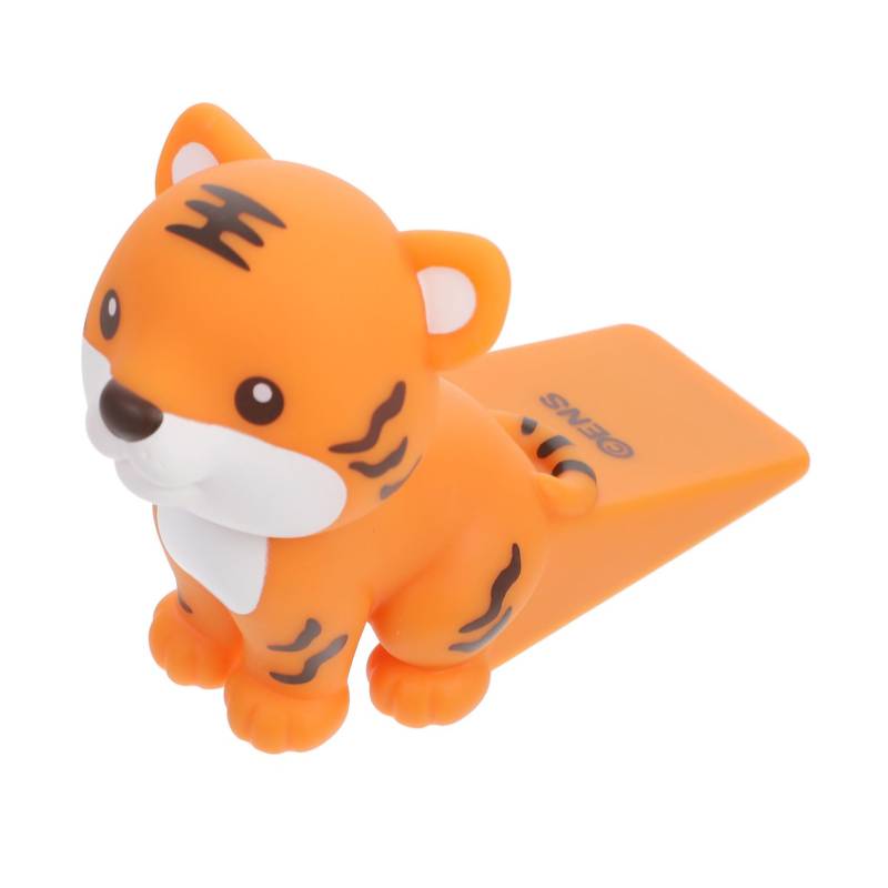 LALAFINA Tiger Türstopper handhaben Türstopper für das neue Jahr Bolzen Schutz door stops door wedge abtreter Flexibler Türhalter Türkeil Anti-Kollisions-Türstopper PVC Orange von LALAFINA