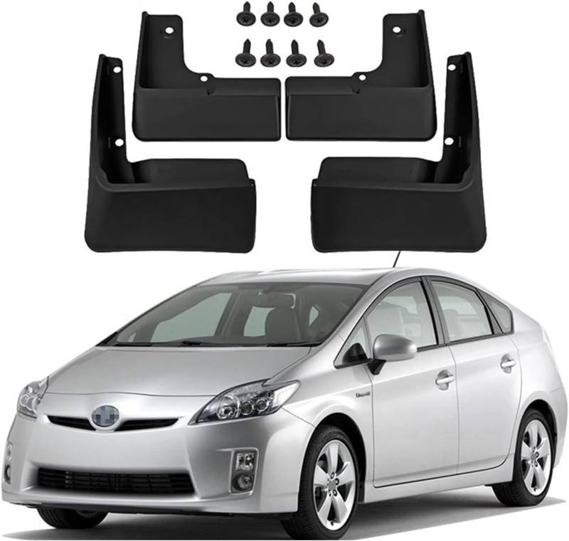 4 Stück Auto Schmutzfänger Spritzschutz für Toyota Prius 3rd XW30 2010-2015, Schlagfestem Spritzschutz Vorne Hinten Schlamm Klappen Spritzklappen von LANAZU