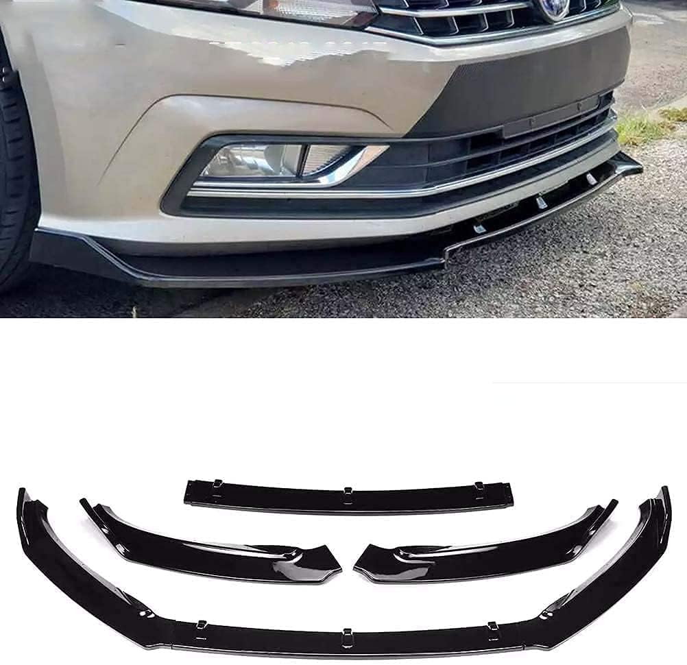 LANAZU Auto Frontspoiler Lippe für VW Passat B7 2012 2013 2014 2015, Front Stoßstangen Spoilerlippe Frontspoiler Stoßfängerlippe Kratzfest Front Bumper Lip Body Kit von LANAZU